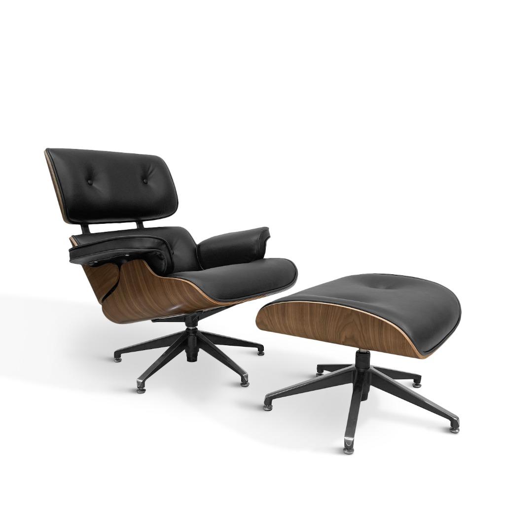 Eames Vitra Loungestoel met Otterman, Ophalen of Verzenden, Nieuw, Hout