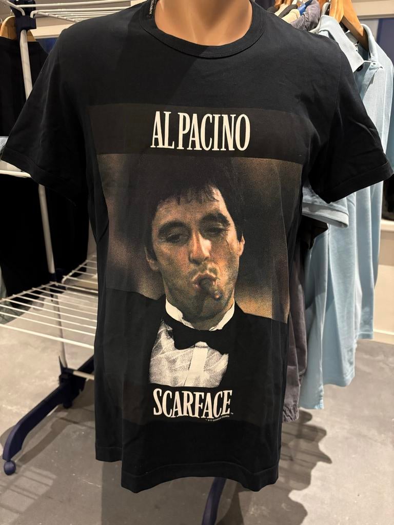 Dolce & Gabbana Scarface T-shirt, Kleding | Heren, Maat 52/54 (L), Dolce & Gabbana, Zwart, Ophalen of Verzenden