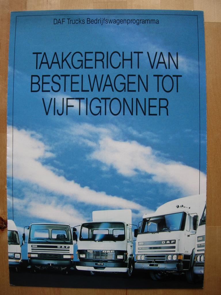 DAF Programma 1987 – NL - 3600 3300 2800 2500 2300 2100 1900, Ophalen of Verzenden, Zo goed als nieuw, Overige merken, DAF