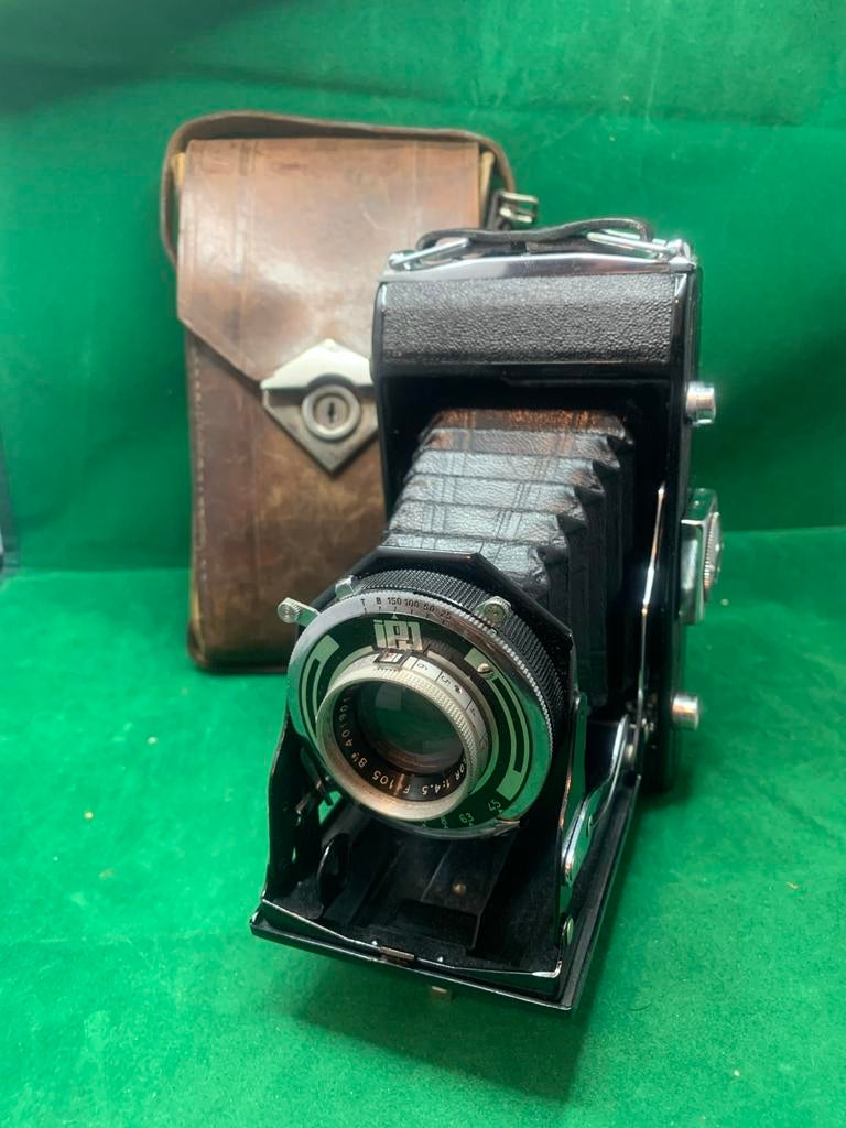 iPO balg camera met paraattas, Audio, Tv en Foto, Fotocamera's Analoog, Ophalen of Verzenden, Gebruikt, Compact, Overige Merken
