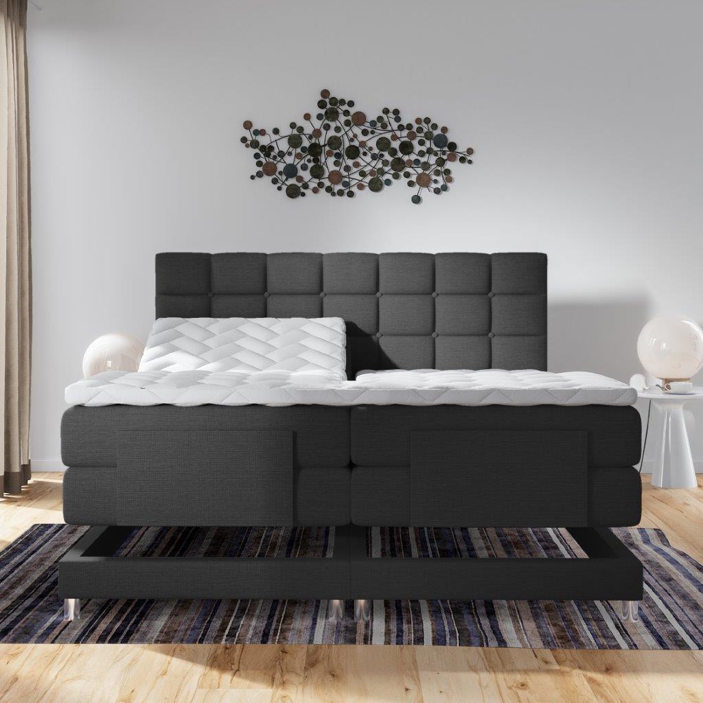 Boxspring Dubai Elektrisch Dreambedden, Huis en Inrichting, Slaapkamer | Boxsprings, Nieuw, 160 cm, 200 cm, Tweepersoons, Beige