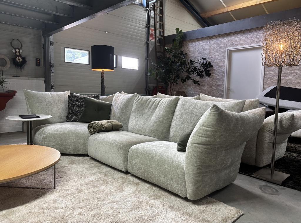 Edra “Standard” Modulaire Hoekbank stof S grijs/groen 21.000, 125 cm of meer, Ophalen of Verzenden, Zo goed als nieuw, Stof