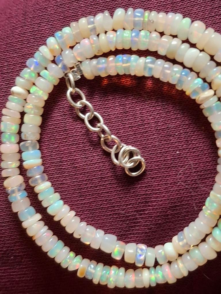 Opaal ketting ca 40 cm opaal, Ophalen of Verzenden
