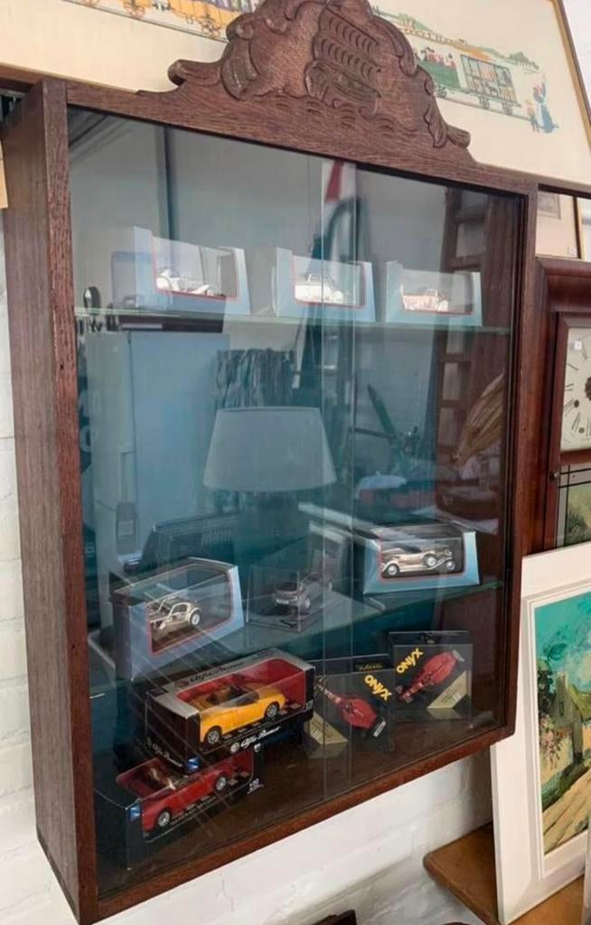 Kast mooi eiken antiek kastje vitrine kastje., Ophalen of Verzenden