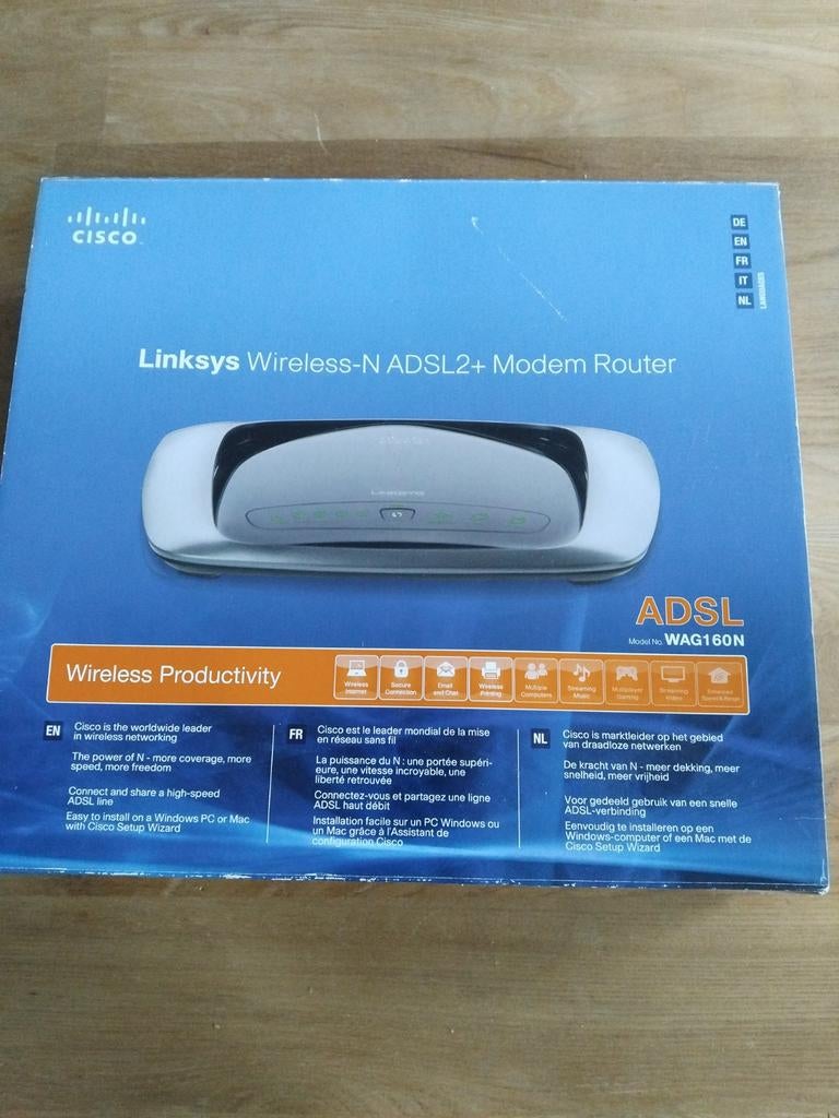 Linksys Wireless-N ADSL2+ Modem Router - Nieuwstaat, Computers en Software, Routers en Modems, Zo goed als nieuw, Router met modem
