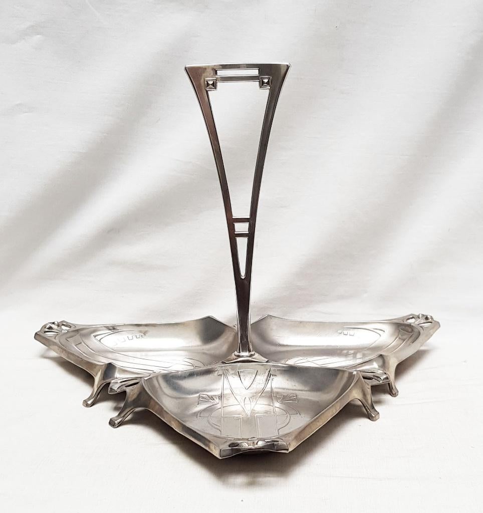 Koekenschaal WMF Jugendstil., Antiek en Kunst, Antiek | Servies los, Ophalen of Verzenden