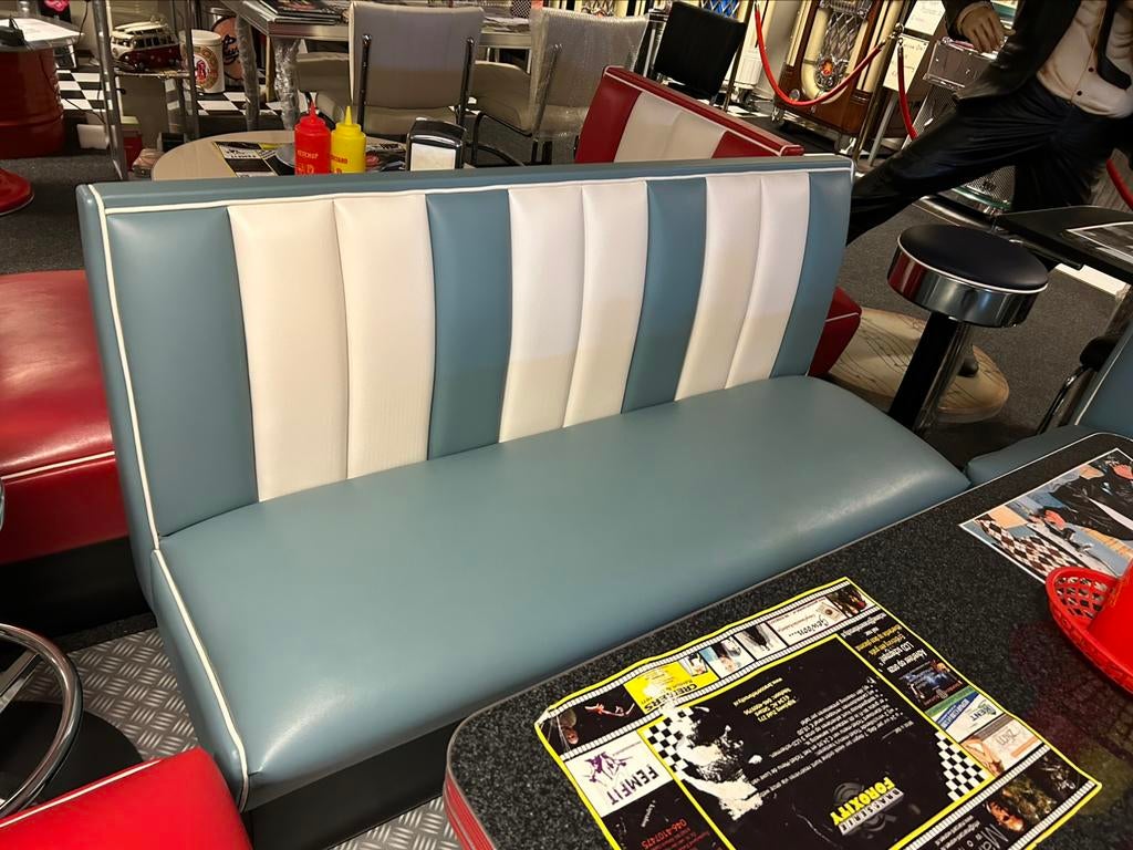 Uitverkoop Bel Air dinerbanken fifties sixties Opruiming, Ophalen of Verzenden, Zo goed als nieuw, Driepersoons, 150 tot 200 cm