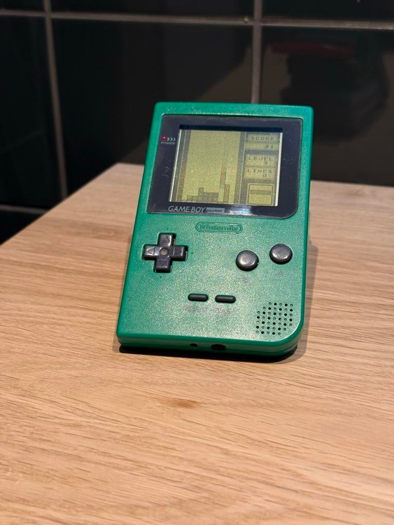 Gameboy Pocket Groen met Tetris, Ophalen of Verzenden, Gebruikt