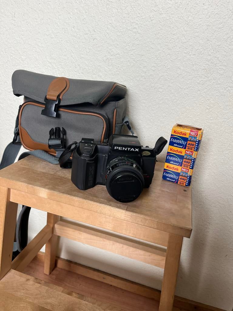 Pentax SF7 35mm Spiegelreflexcamera met Tas en Film, Audio, Tv en Foto, Fotocamera's Analoog, Ophalen of Verzenden, Gebruikt, Spiegelreflex