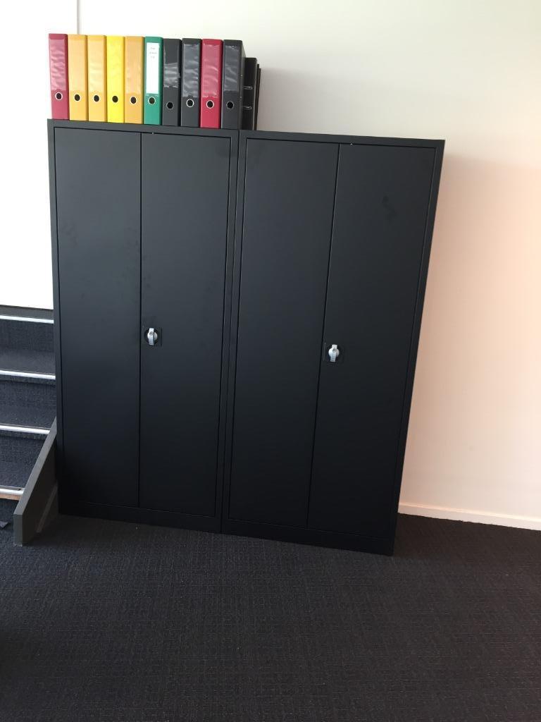 6x Nieuwe draaideurkast H195 x B92 195x92 kleur zwart, Nieuw, modern, Nieuw, Met slot, Metaal