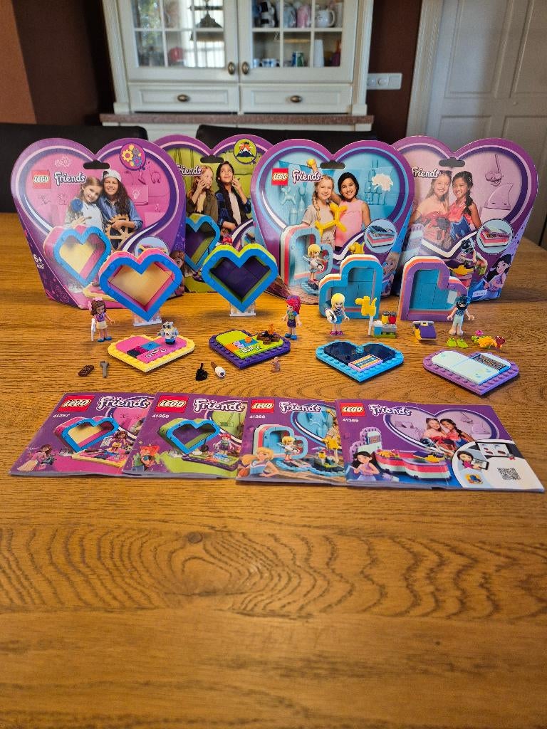 Lego Friends hartvormige dozen 100% compleet, Ophalen of Verzenden, Nieuw, Complete set, Lego