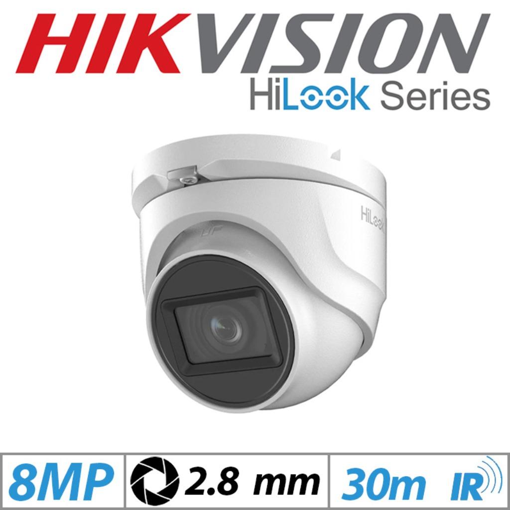 8MP Hikvision HD TVI systeem/4CH DVR + 4x 8MP camera, Audio, Tv en Foto, Videobewaking, Ophalen of Verzenden, Nieuw, Buitencamera