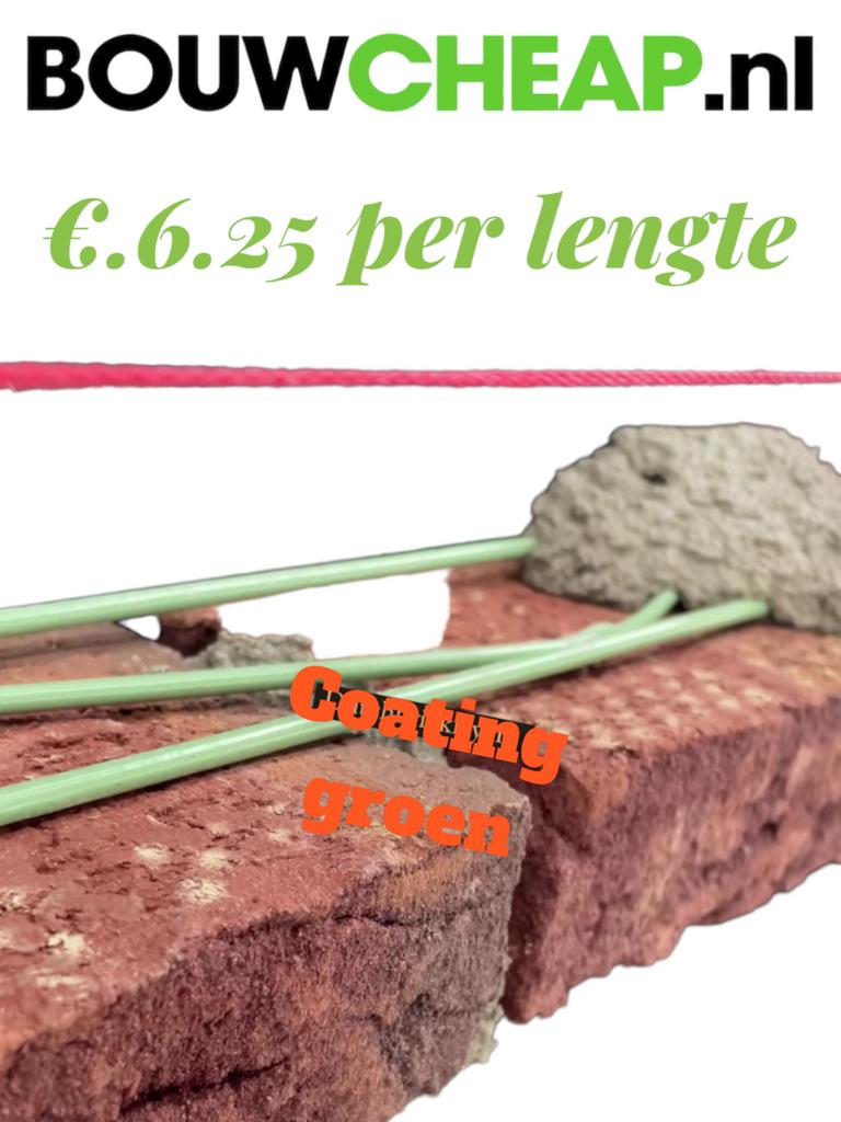 Muurbewapening groen lengtes A3.05meter.