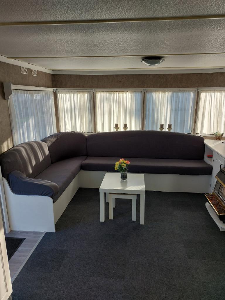 Te huur nette grote stacaravan in Drenthe