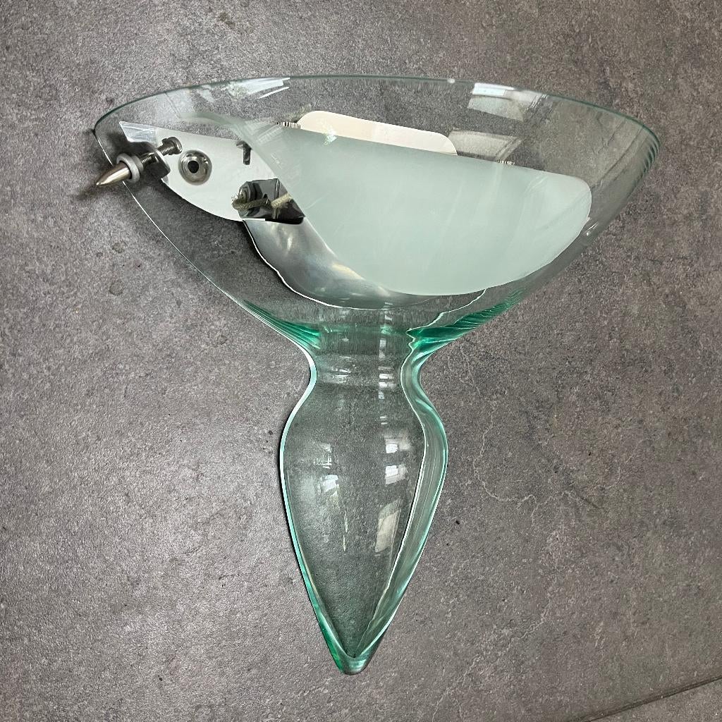 Post modern design glazen wandlamp halogeen, Driade, Glas, Postmodern, Ophalen of Verzenden