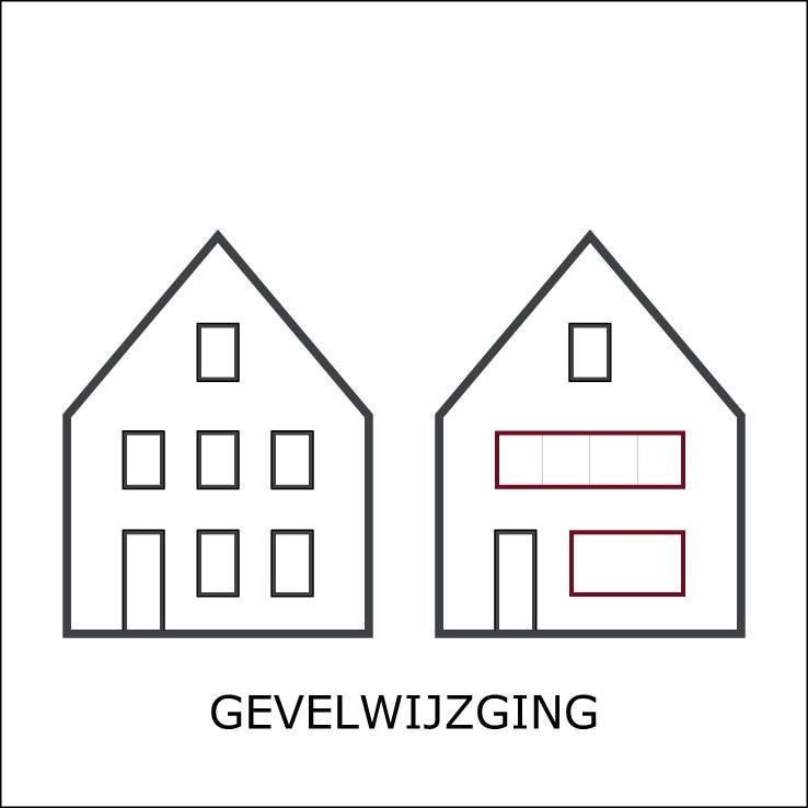 bouwtekening gevelwijziging verbouwen, Verzenden, Nieuw