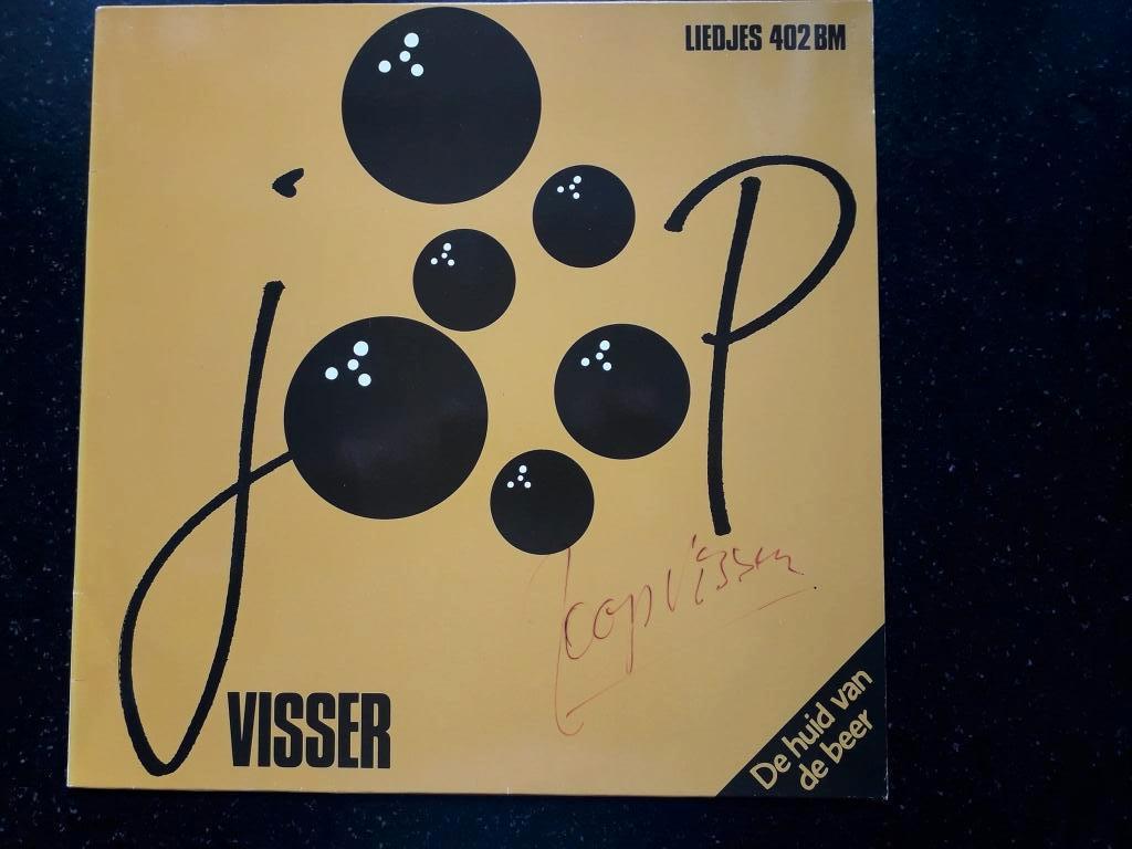 JOOP VISSER - DE HUID VAN DE BEER - GESIGNEERD - LP, Ophalen of Verzenden, Zo goed als nieuw, Overige formaten