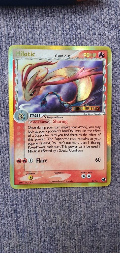 Milotic 5/101 dragon frontiers holo pokemon kaart, Ophalen of Verzenden, Zo goed als nieuw