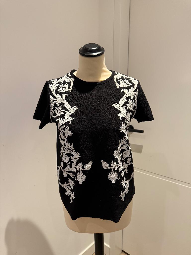 Heel goed zwart wit kant Zara shirt blouse top S 36 t-shirt, Ophalen of Verzenden, Zo goed als nieuw, Maat 36 (S), Zara