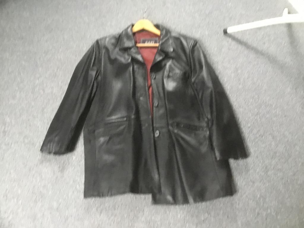 Leren dames jas maat 48, Ophalen of Verzenden, Zo goed als nieuw, Maat 46/48 (XL) of groter, Zwart