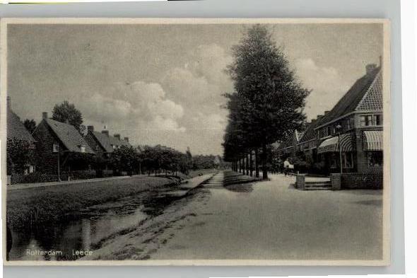 Rotterdam Leede st 1939 uitg Dikken & Lubberink, Ophalen of Verzenden, 1920 tot 1940, Gelopen, Zuid-Holland