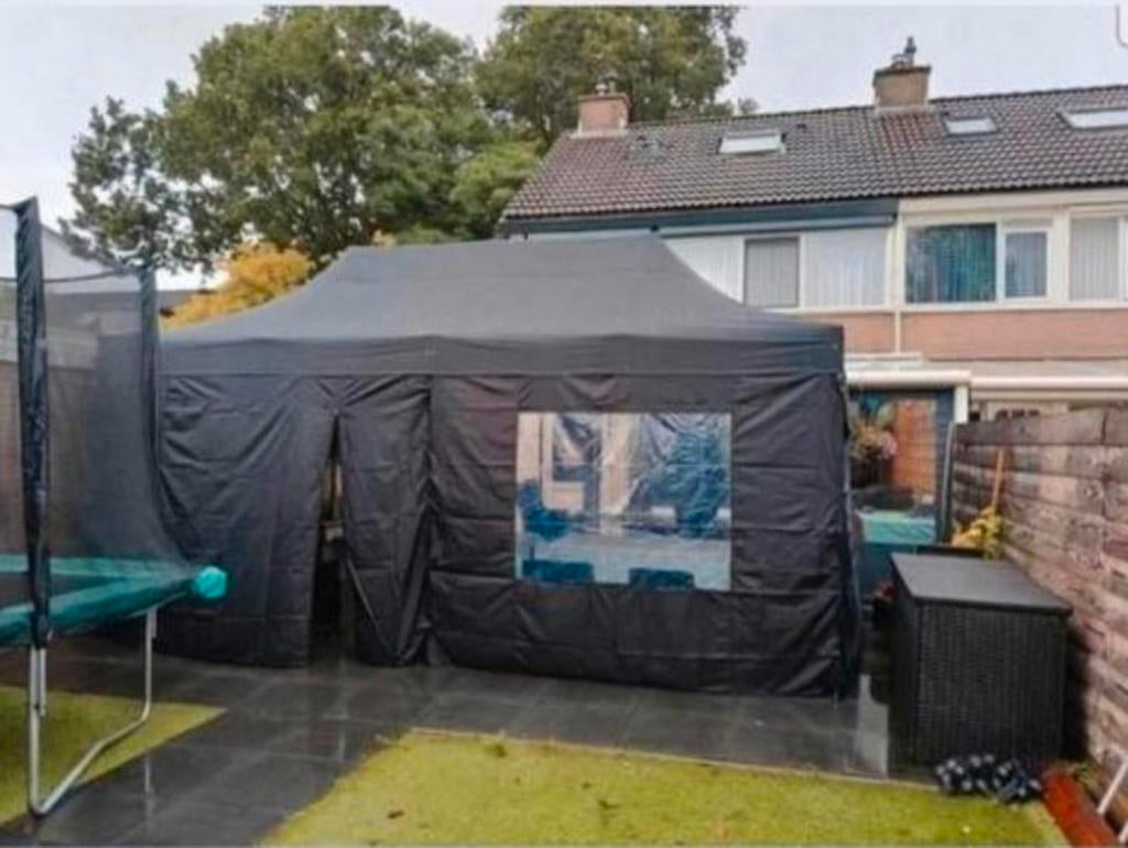 Partytent verhuur met statafels, koffie- en slushmachine, Tuin en Terras, Partytenten, Gebruikt, Opvouwbaar, Partytent, Minder dan 4 meter