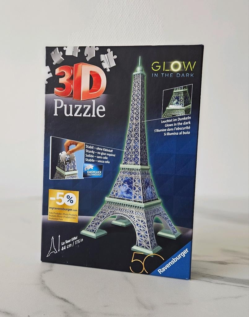 Eiffel Tower 3D Puzzle (44 cm), Ophalen of Verzenden, Minder dan 500 stukjes, Nieuw, Rubik's of 3D-puzzel