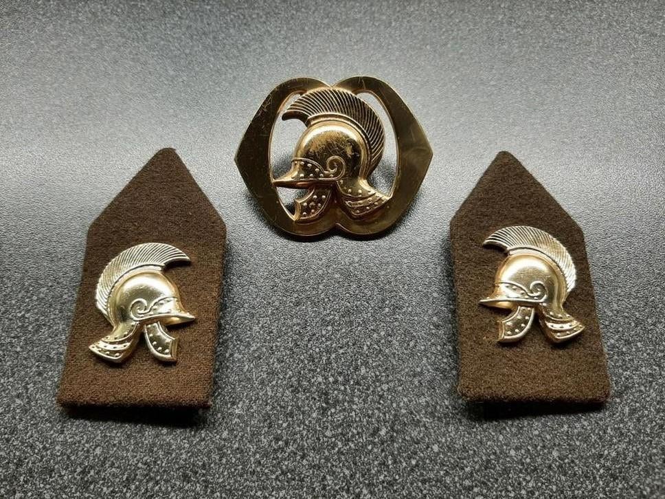 Genie  -  emblemen set  KL  /  NEDERLAND, Ophalen of Verzenden, Landmacht, Nederland, Embleem of Badge