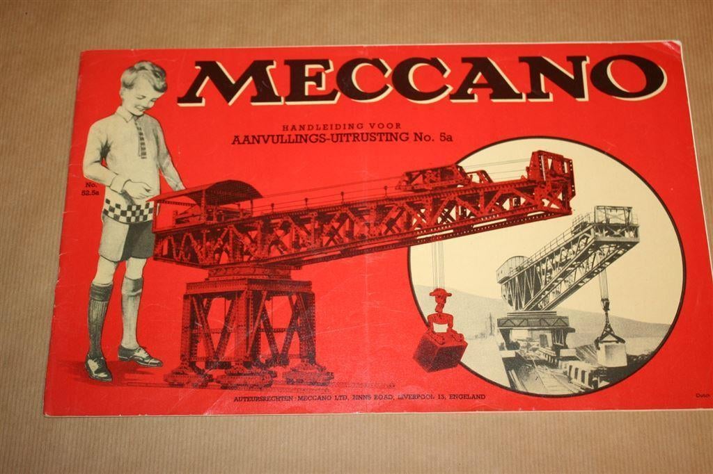 Meccano. Handleiding voor aanvullings-uitrusting No. 5a, Antiek en Kunst, Ophalen of Verzenden