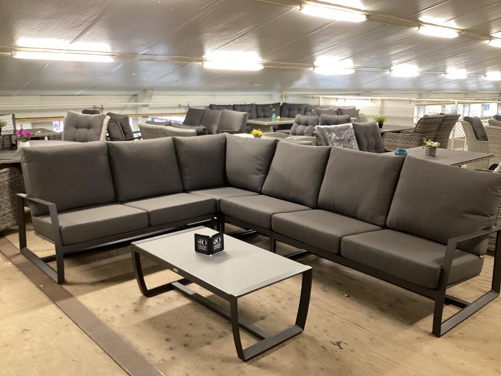 Loungeset Tuinset Hoekset Hoekbank Loungetafel Merk set., Ophalen, 5 zitplaatsen, Bank, Loungeset