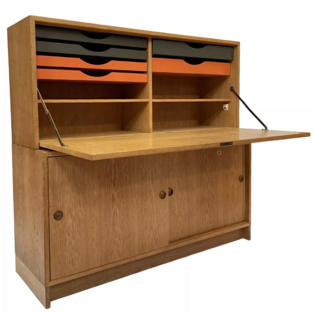 Vintage kast Borge Mogensen wandkasten jaren 60 design, Vintage, Vintage, 150 tot 200 cm, Ophalen of Verzenden