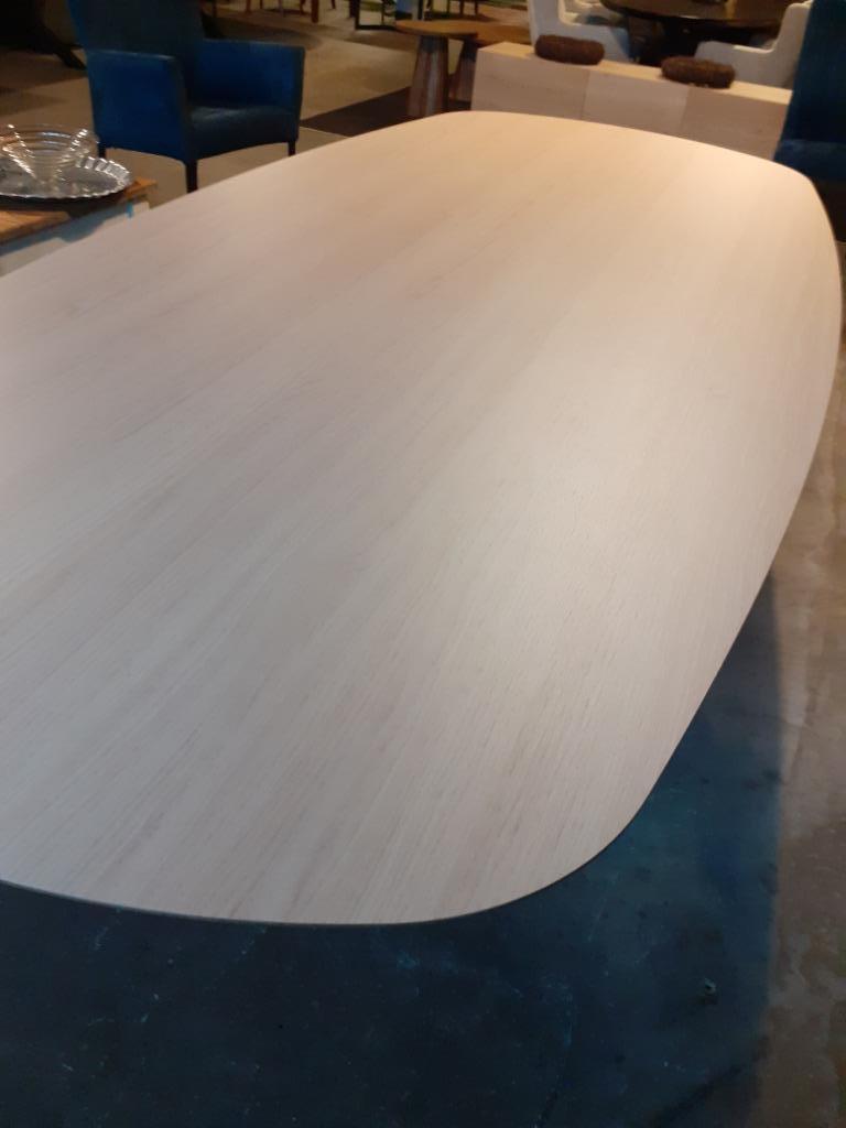 Eiken eettafel, ovaal 240x110.NIEUW., Ophalen, 100 tot 150 cm, Vijf personen of meer, Eikenhout