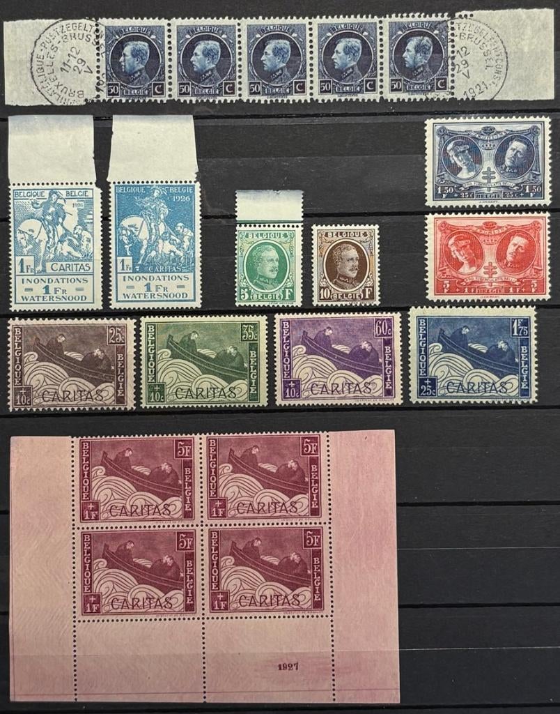 Klassiek BELGIË postfris, ongebruikt, gebruikt   1921 - 1928, Verzenden