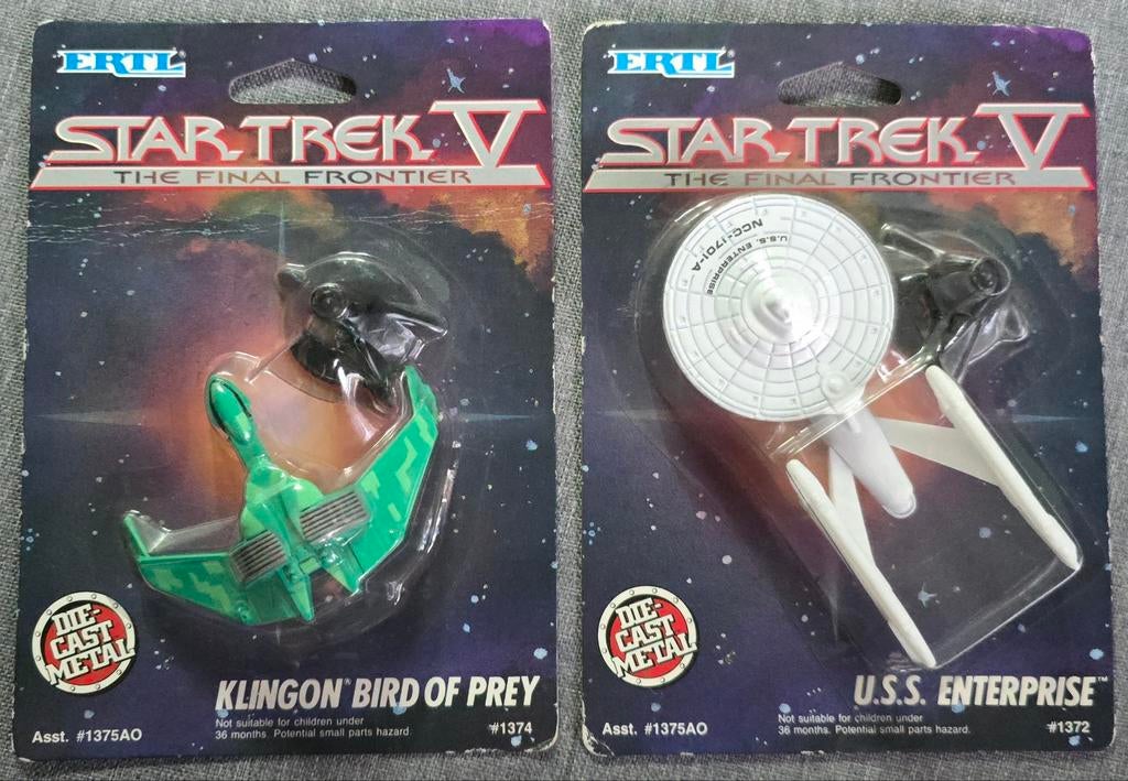 Star Trek schepen, vintage 1989 Ertl Die-Cast set - MOC, Verzamelen, Film en Tv, Nieuw, Film, Beeldje, Replica of Model, Ophalen of Verzenden