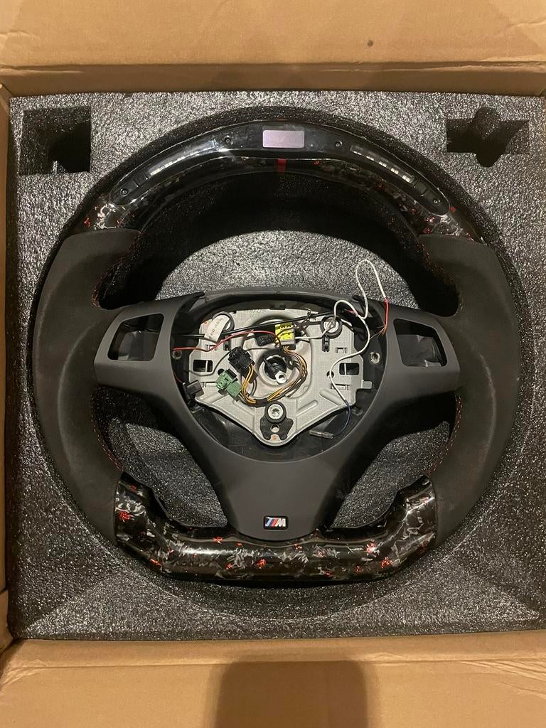Bmw forged carbon led stuur, E81 E82 E87 E88 E90 E91 E92 E93, Auto-onderdelen, Besturing, BMW, Gebruikt, Ophalen of Verzenden