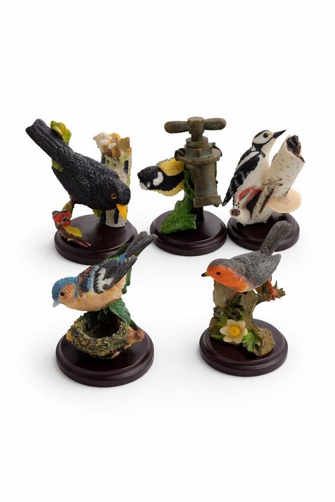 Handbeschilderde Vogelbeeldjes Set - Nieuw, Ophalen of Verzenden, Nieuw, Dier