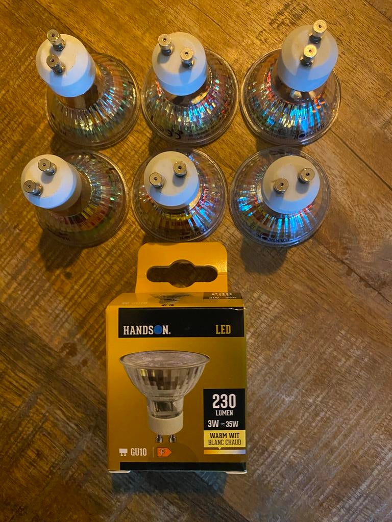 10 GU10 LED Lampen - Zo Goed Als Nieuw, Led-lamp, Minder dan 30 watt, Bipin of Steekvoet, Ophalen of Verzenden