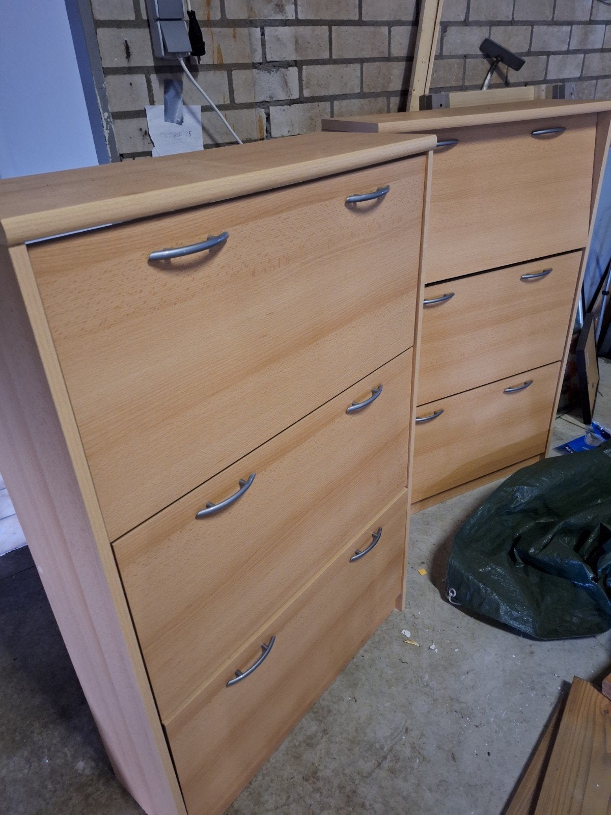 Schoenenkast met 3 lades - Houtkleur, Huis en Inrichting, Ophalen, Gebruikt, Modern, functioneel