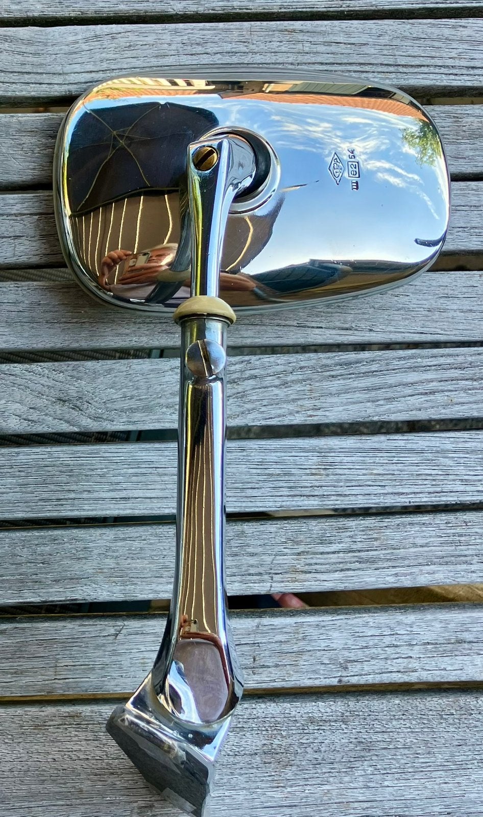 Chrome oldtimer verlengbare spiegel., Ophalen of Verzenden, Zo goed als nieuw