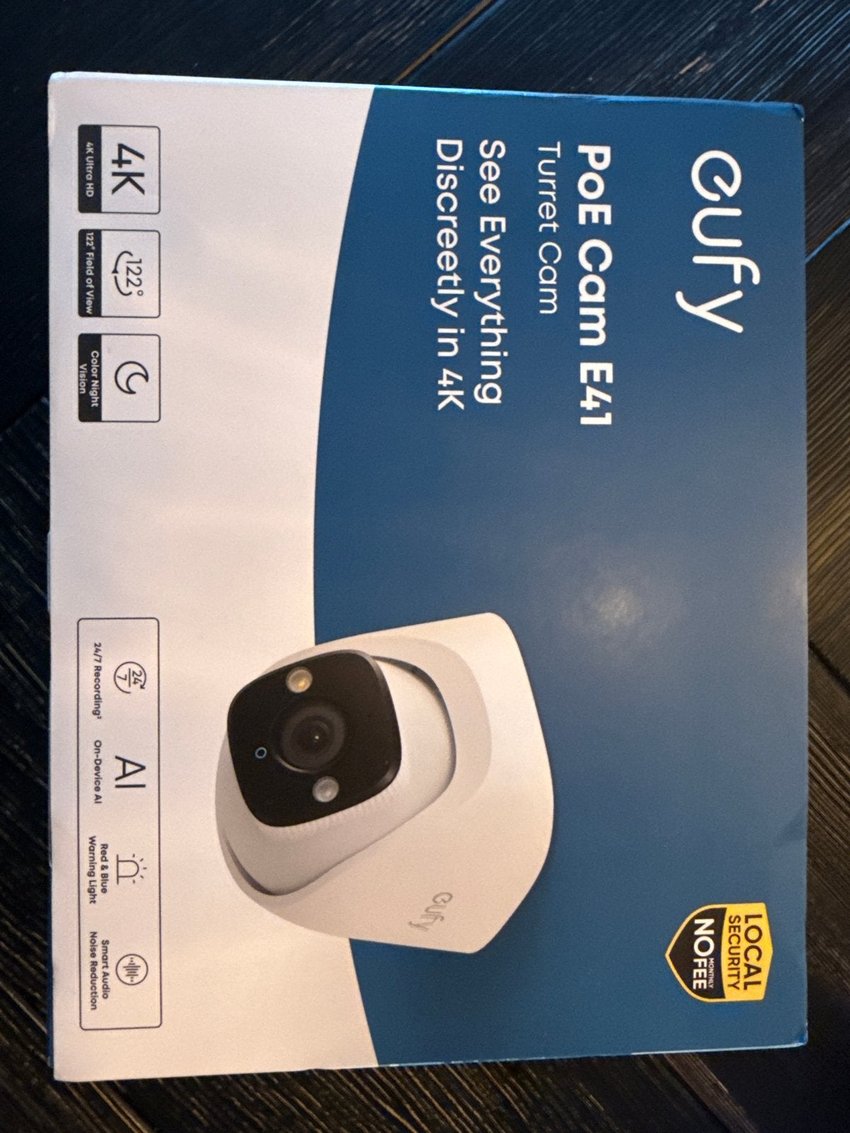Eufy PoE Cam E41 Turret Cam 4K Beveiligingscamera, Ophalen of Verzenden, Nieuw, Buitencamera