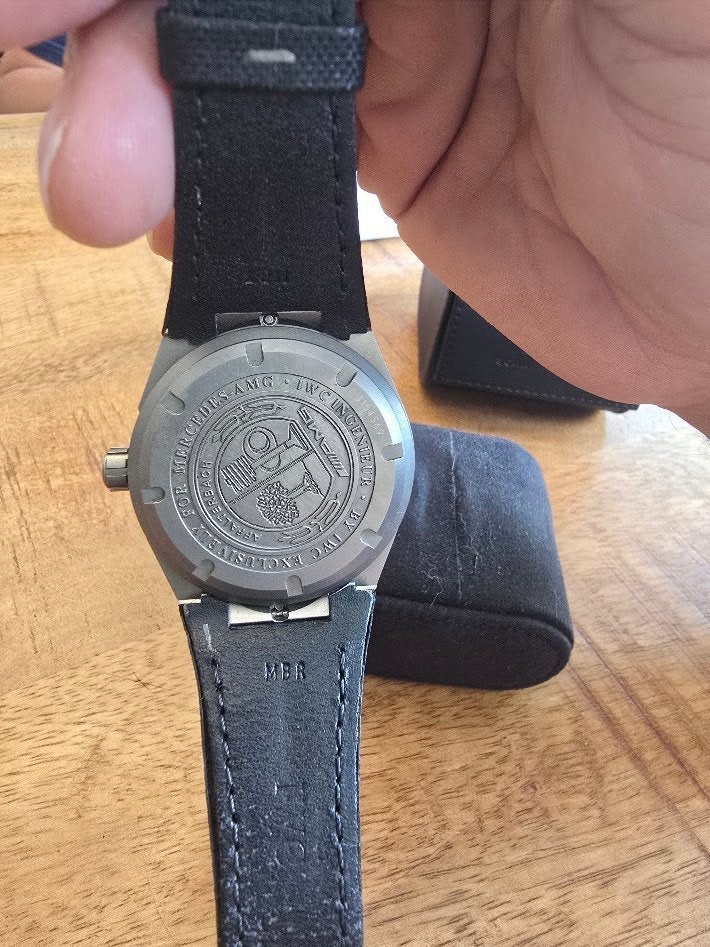 IWC Ingenieur Titanium AMG Horloge, Overige materialen, Leer, Polshorloge, Zo goed als nieuw