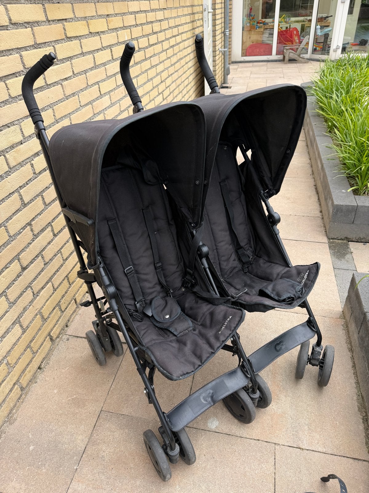 Koelstra Duowagen - Zwart, Gebruikt, Duowagen, Ophalen, Kinderwagen