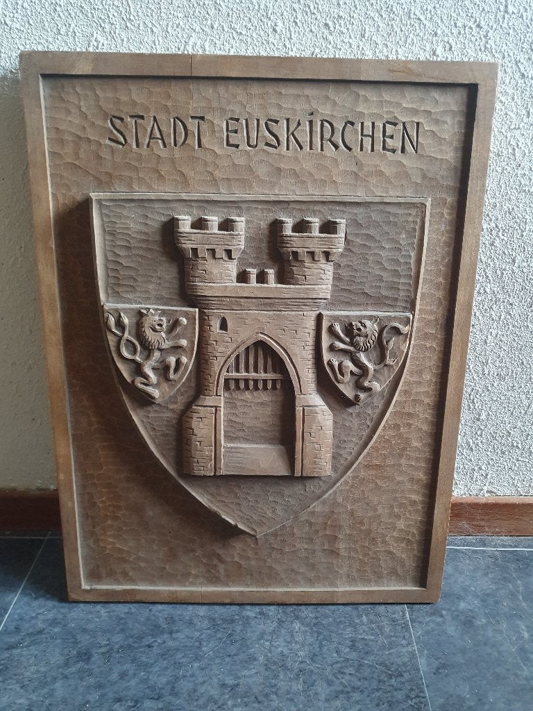 Houten wapenschild van Stadt Euskirchen, Ophalen of Verzenden