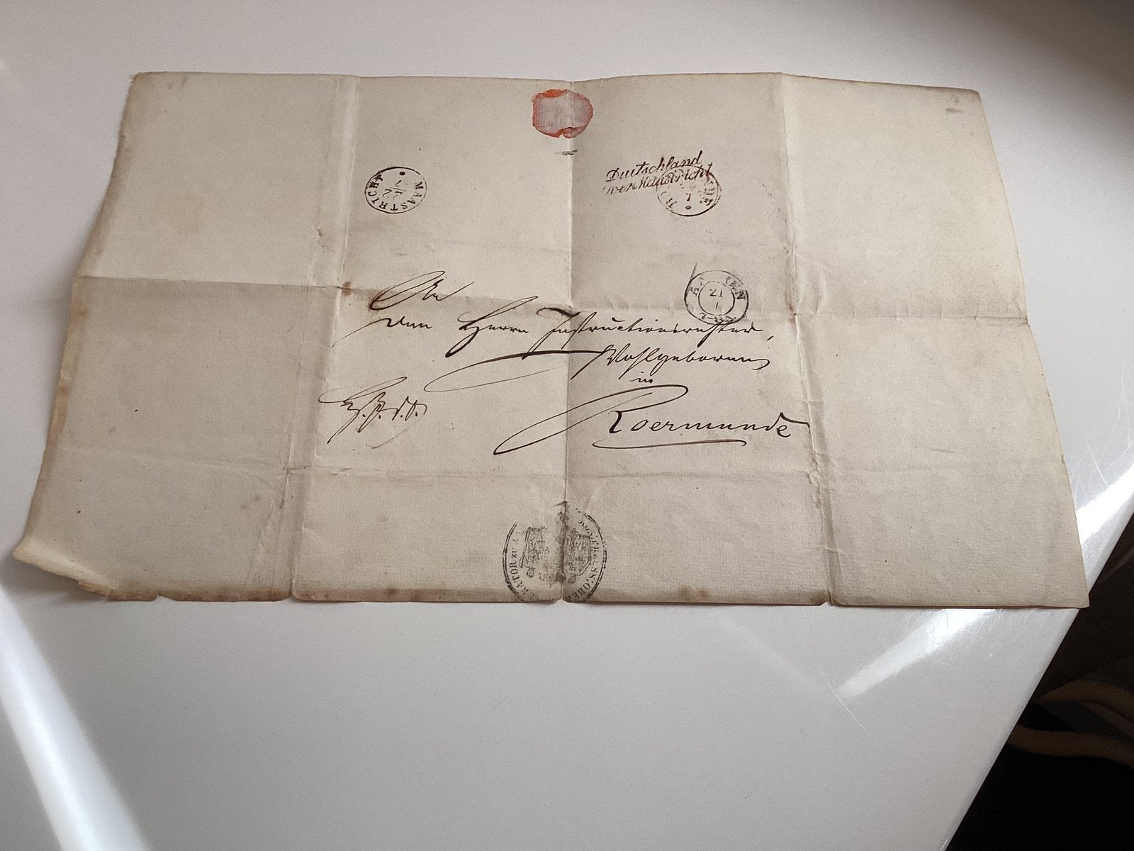 DOCUMENT MET WATERMERK AJB 1844 €25,00, Ophalen