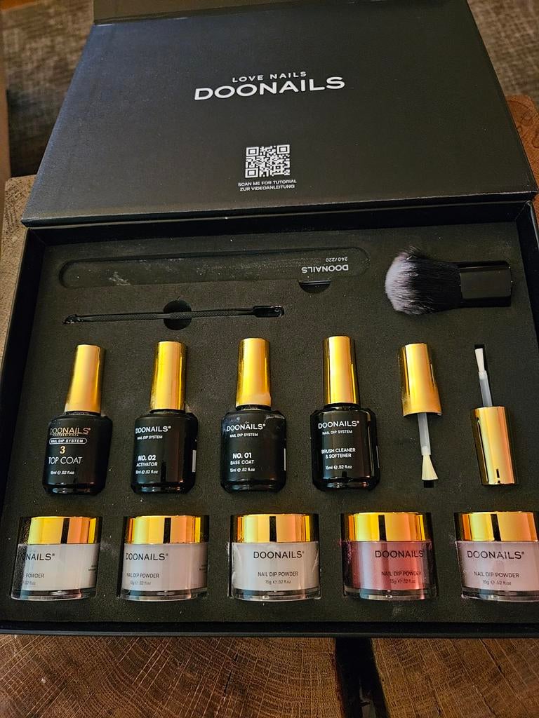 Mooie nagels met Doonails powder set, Ophalen of Verzenden, Zo goed als nieuw, Overige kleuren, Handen en Nagels