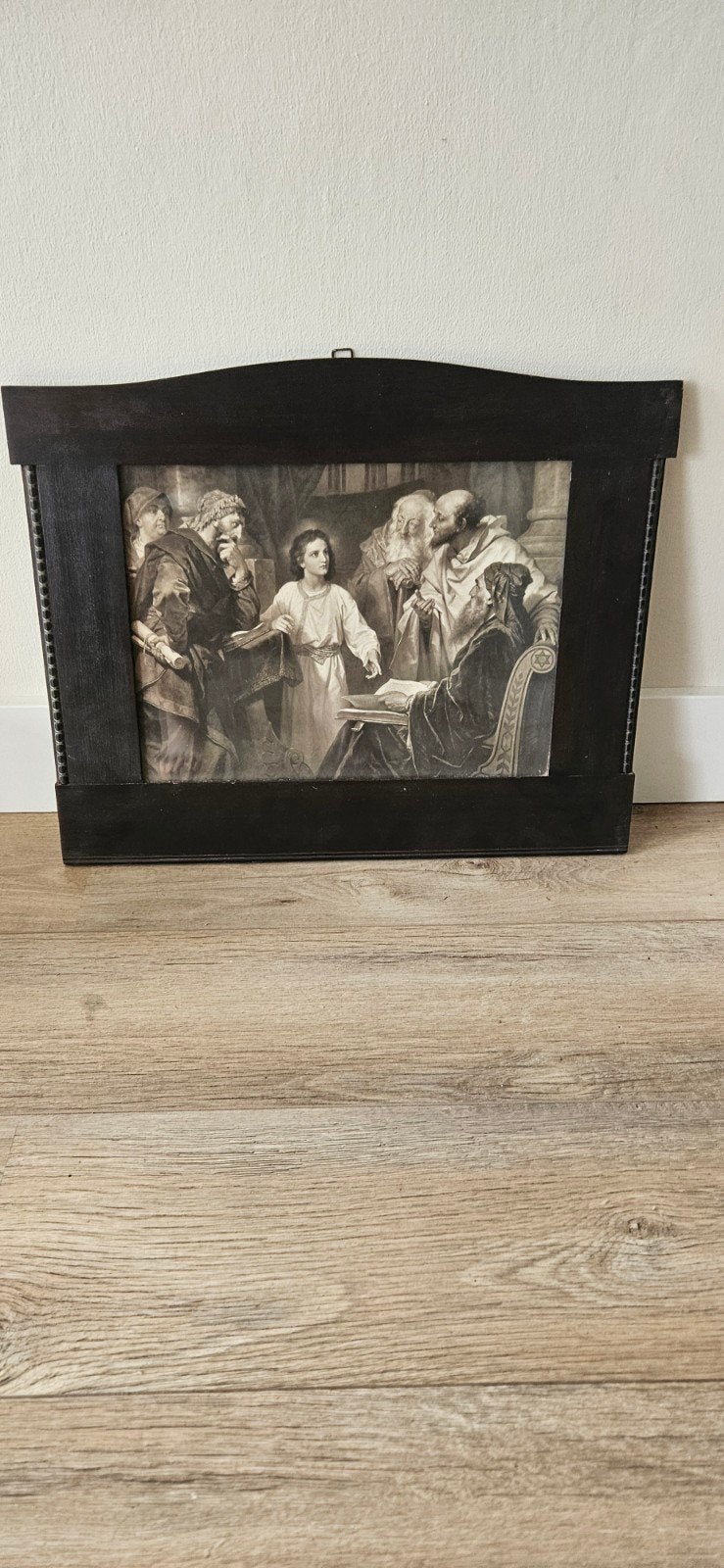 Antieke prent van Jezus tussen de Schriftgeleerden, Ophalen of Verzenden