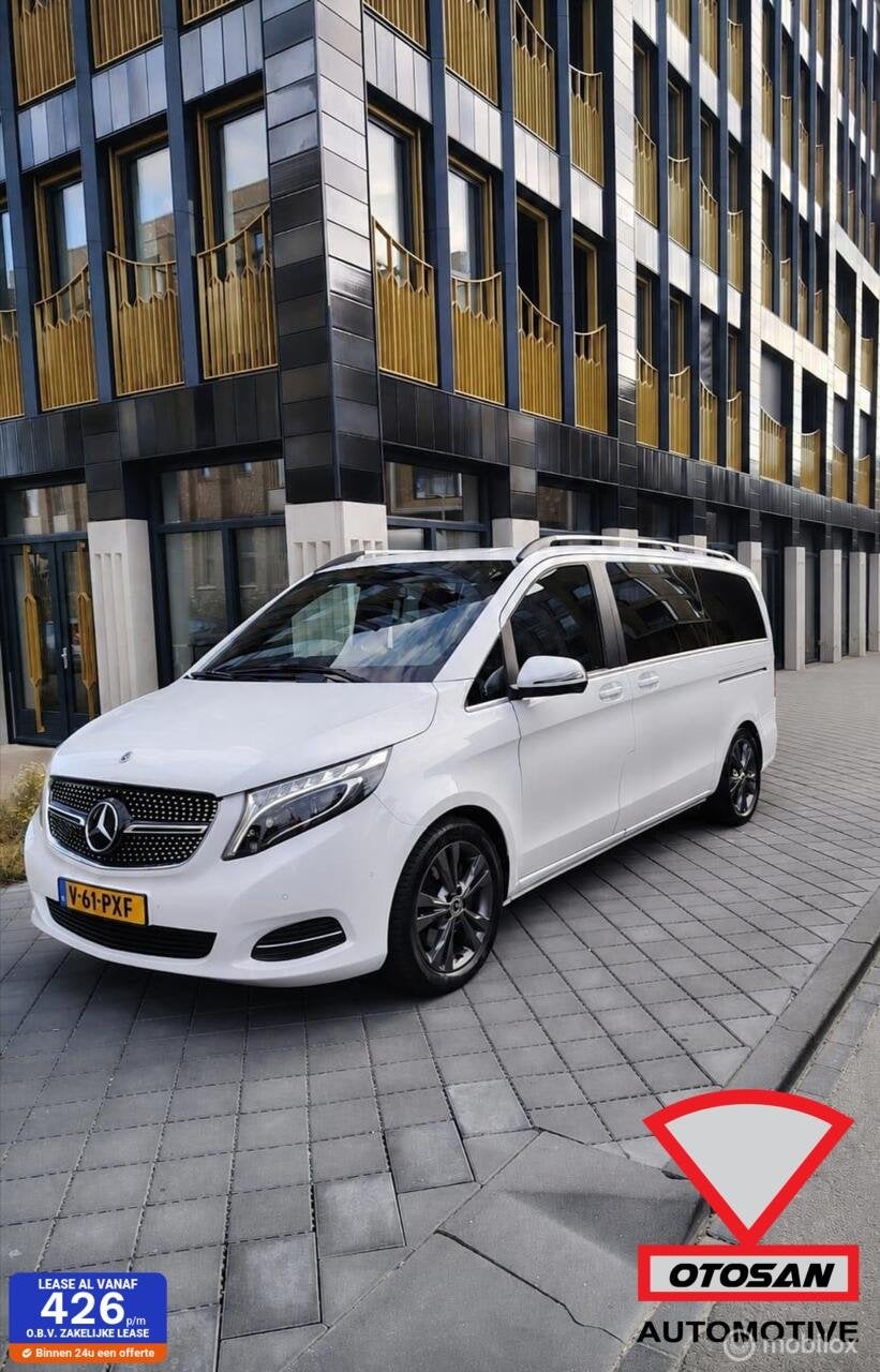 Mercedes V250d 191PK AVANTGARDE LANG DUBBEL CABINE LEER CAME, Automaat, Gebruikt, Euro 6, Parkeerassistent
