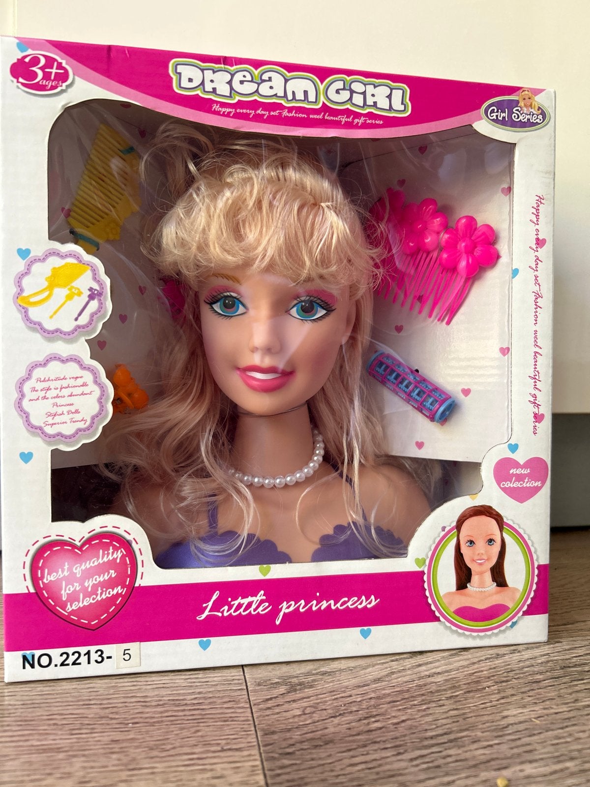 Dream Girl Kappershoofd - Little Princess, Kinderen en Baby's, Speelgoed | Poppen, Ophalen, Nieuw, Overige typen