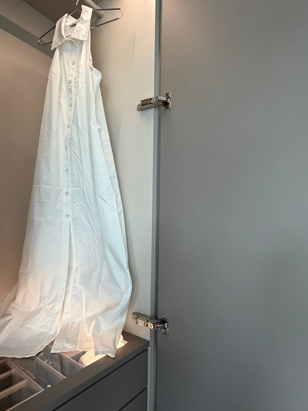 Collectiva Noir Witte Mouwloze Blouse Jurk M, Ophalen of Verzenden, Zo goed als nieuw, Wit, Onder de knie