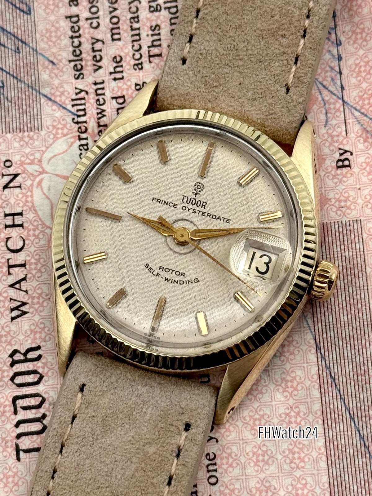 Tudor Prince Oyster Date 7964 . Met garantie bewijs 1964!, Polshorloge, Ophalen of Verzenden, Tudor, Tudor